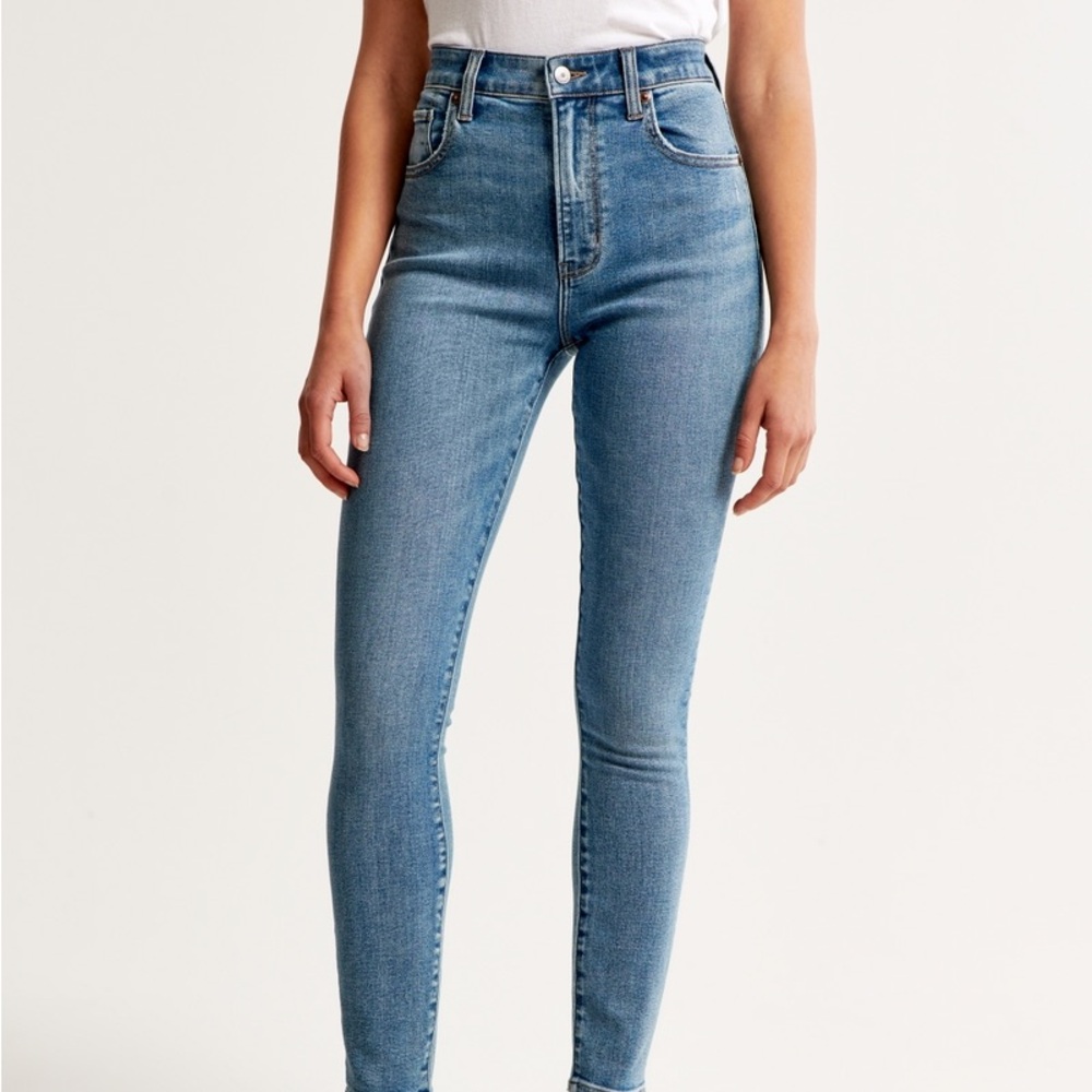 Abercrombie High Rise Super Skinny Ankle Jean long curve love